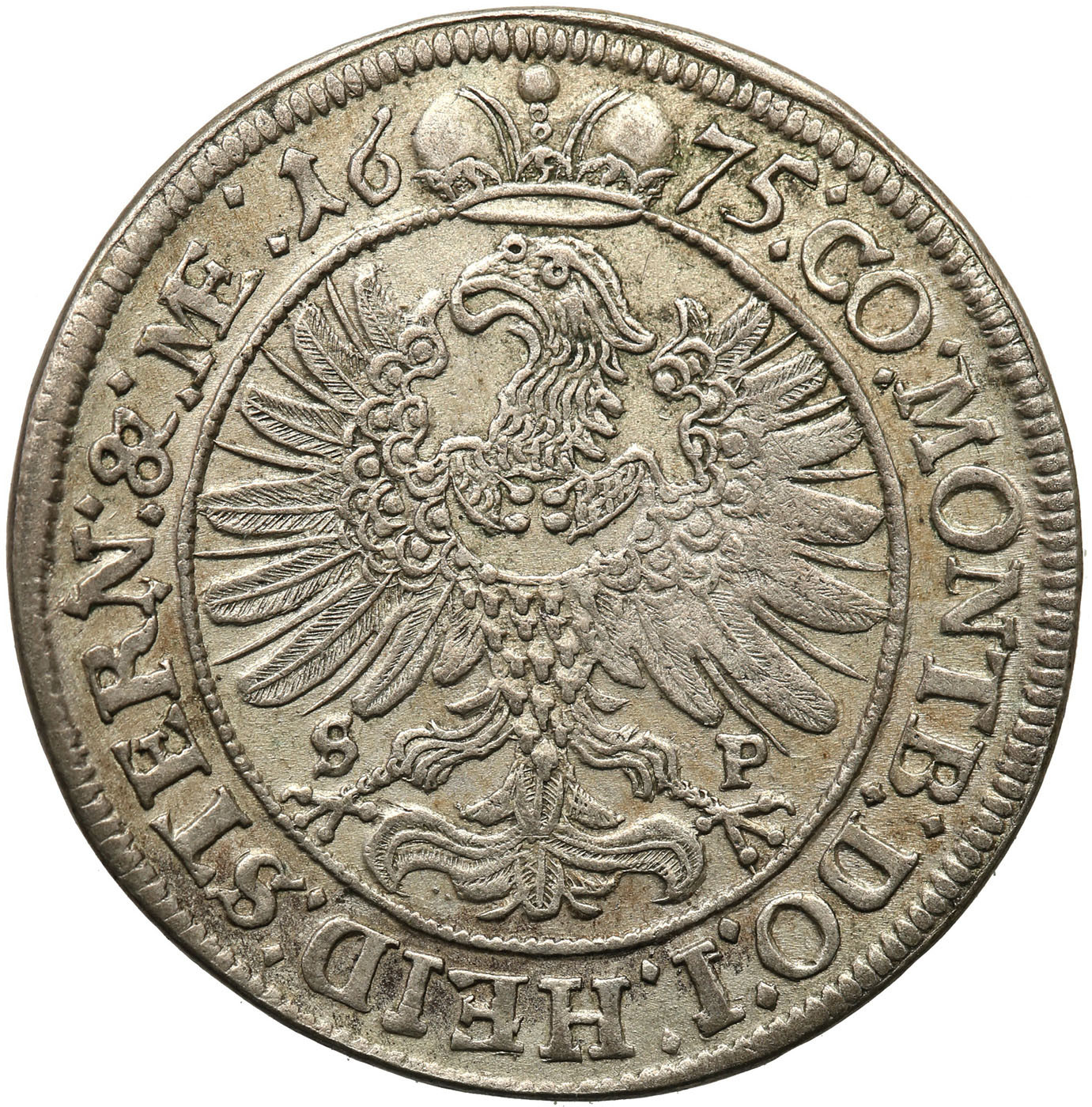 Śląsk. Księstwo Oleśnickie. Sylwiusz Fryderyk (1664–1697). 15 krajcarów 1675 SP, Oleśnica